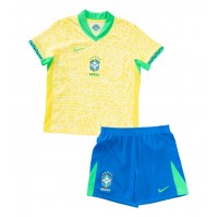 Brazil Replica Home Minikit Copa America 2024 Short Sleeve (+ pants)